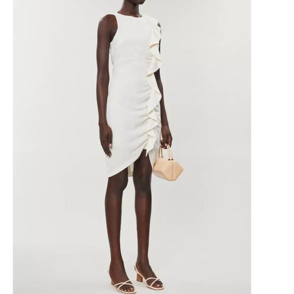 Pinko Bebyblade Ivory Crepe Dress size 42 / US 6 NWT - Picture 2 of 9